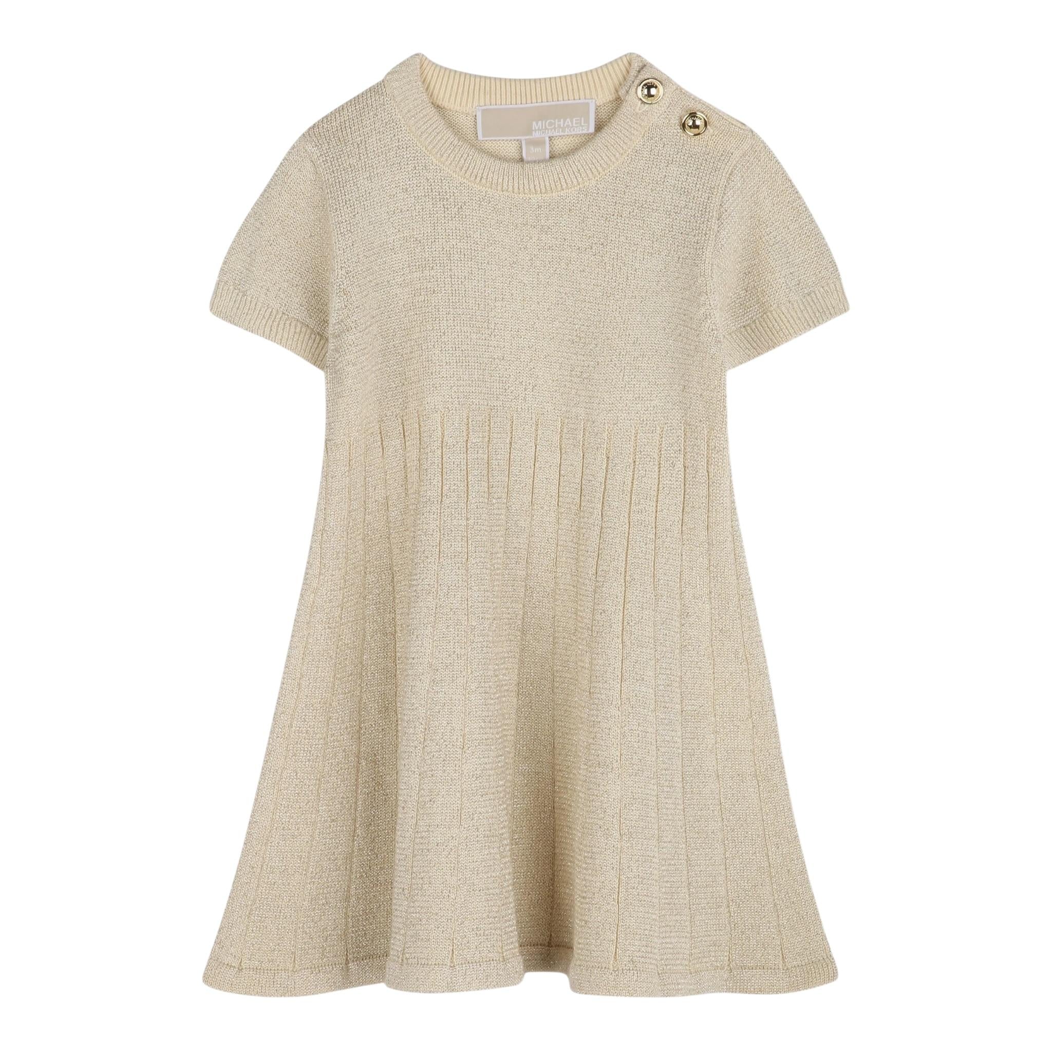 Michael Kors Abito Mezza Manica tinta unita Oro per Bambina R30310J ORO MICHAEL KORS 