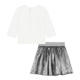 MICHAEL KORS completo 2 pezzi shirt-gonna Bianco/grigio per Neonata R30126N BIANCO/GRIGIO MICHAEL KORS 