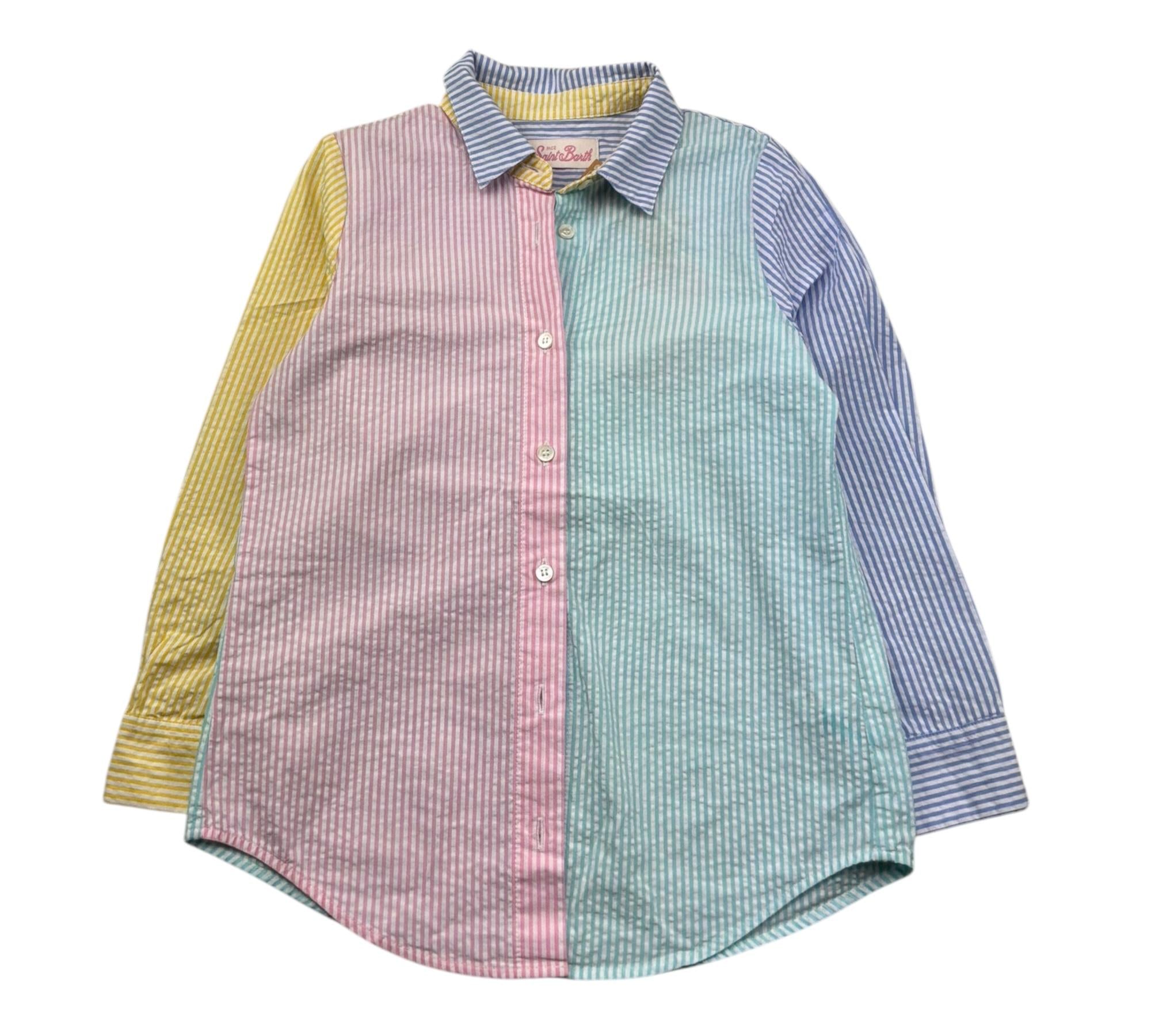 Saint Barth Camicia Manica Lunga Multicolor per Bambina SEERSUCKER MULTICOLOR SAINT BARTH 
