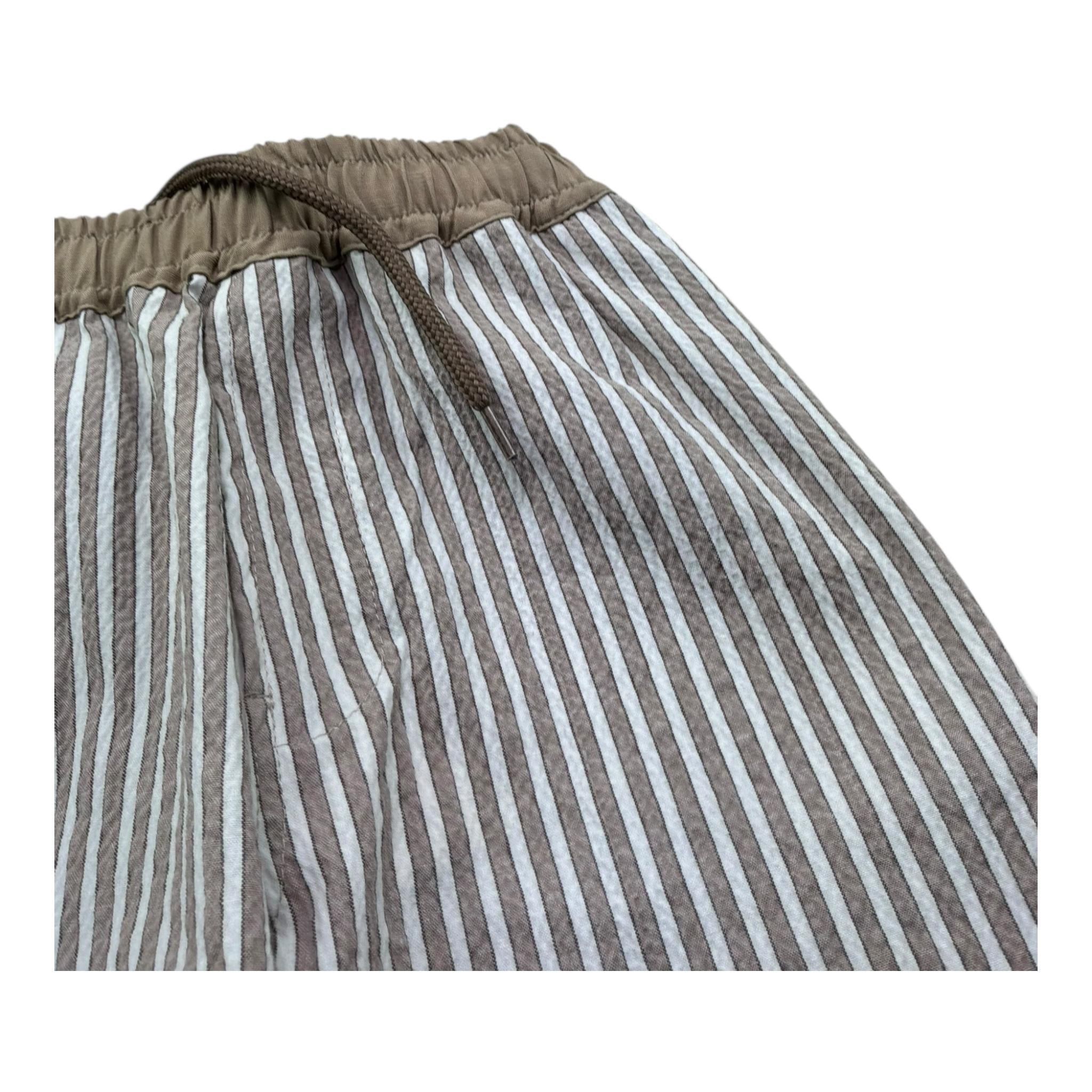 Trussardi Bermuda Bicolore con Fantasia A Righe per Bambino TBP26068BE BIANCO/BEIGE TRUSSARDI 