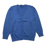 Never Too Cardigan Tinta Unita Scollo A V Blu Per Bambino