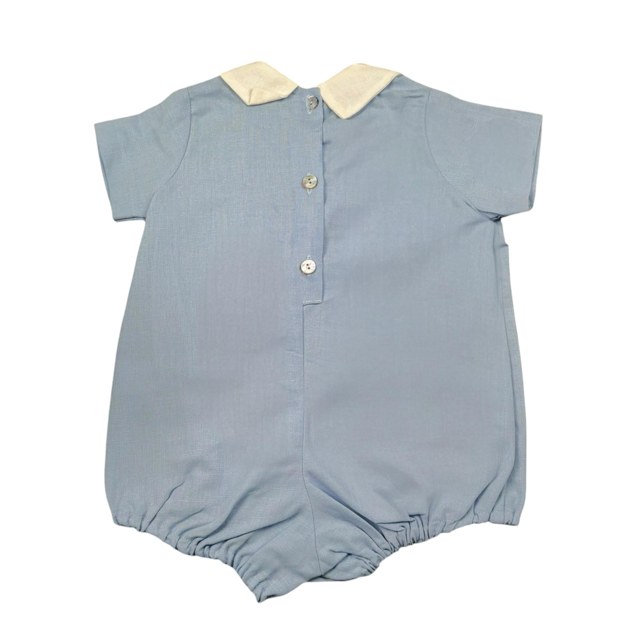 Seerose Pagliaccetto Tinta Unita con Colletto per Neonata 517 AZZURRO SEEROSE 