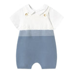 Mayoral Completo 2 Pezzi T-Shirt-Pagliaccetto per Neonato 1607X BIANCO/AZZURRO MAYORAL 