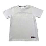 Datch T-Shirt Girocollo Tinta Unita Con Stampa Bianco Per Bambino