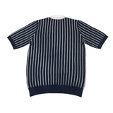Boss Polo In Maglia Mezza Manica Bicolore Con Fantasia A Righe Blu/Bianco Per Bambino