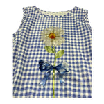 Monnalisa Canotta Fantasia Quadretti per Bambina 1136P8A2 BLU MONNALISA 