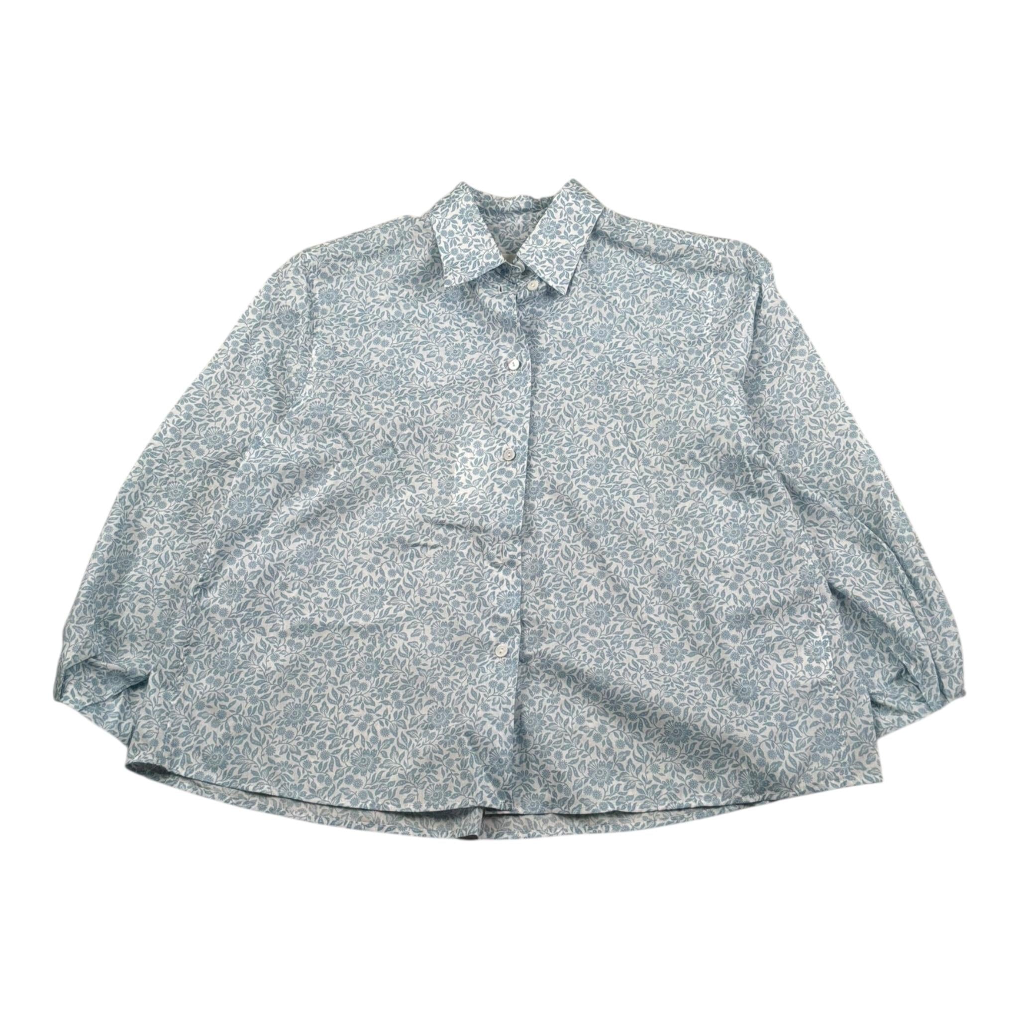 Xacus Camicia Manica Lunga Tinta Unita per Bambina 85570 BIANCO/AZZURRO XACUS 