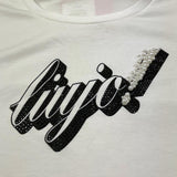 Liu Jo T-Shirt Girocollo Tinta Unita con Paillettes per Bambina GA5018X BIANCO LIU JO 