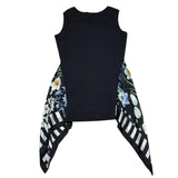 Monnalisa Canotta Girocollo Tinta Unita Asimmetrica per Bambina 413612 NERO MONNALISA 