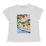 Liu Jo T-Shirt Girocollo Tinta Unita con Stampa per Bambina KA4133 BIANCO LIU JO 