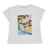 Liu Jo T-Shirt Girocollo Tinta Unita con Stampa per Bambina KA4133 BIANCO LIU JO 