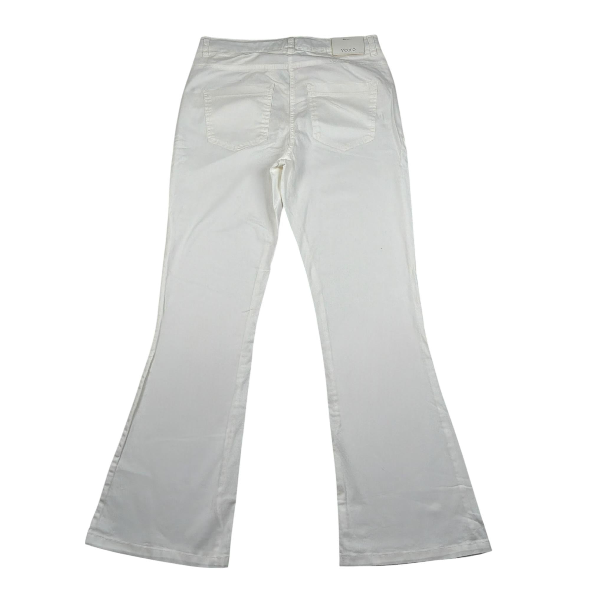 Vicolo Pantalone tinta unita Modello Zampa Panna per Bambina 3145P0814 PANNA VICOLO 