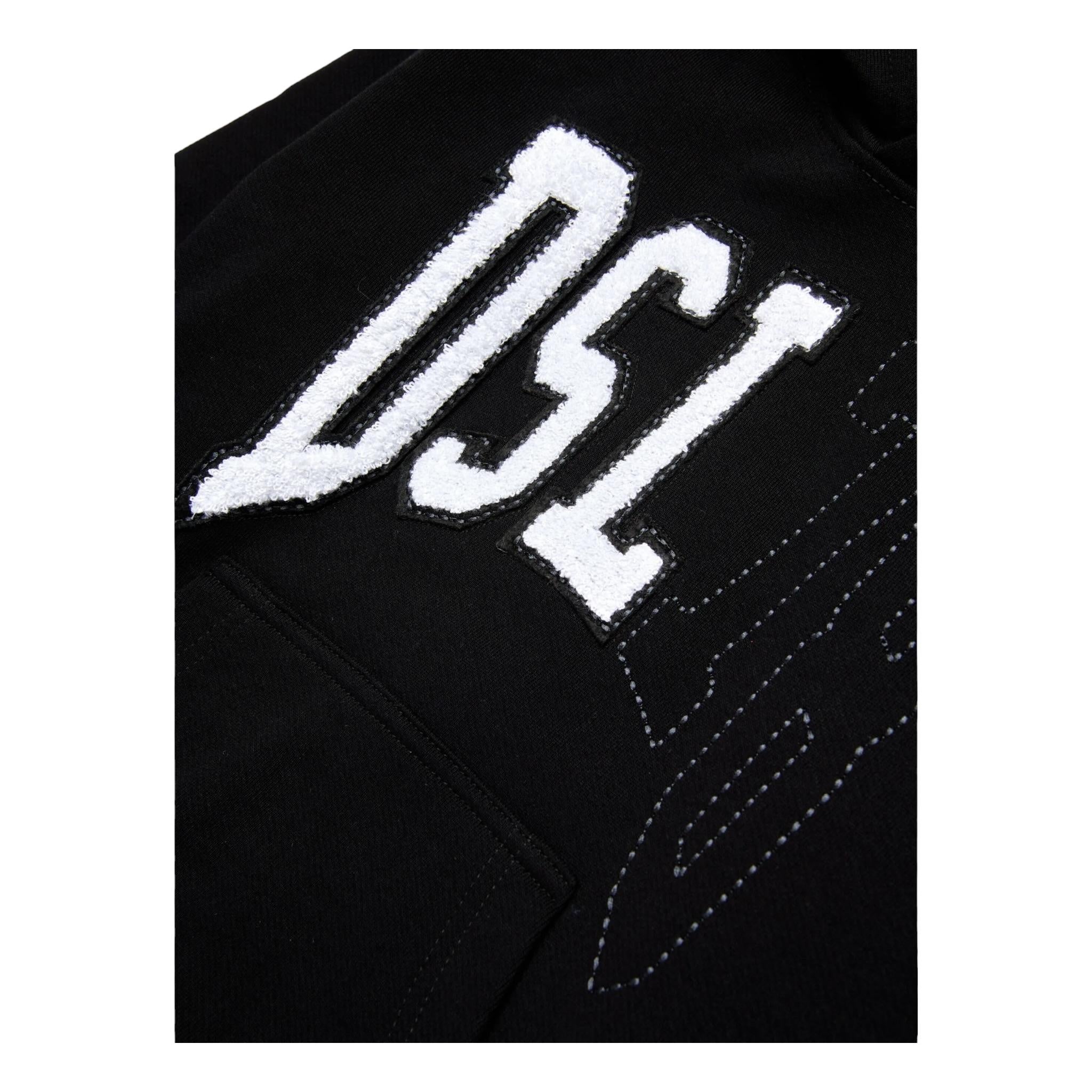 Diesel Felpa Chiusa con Cappuccio Tinta Unita con Ricamo Logo per Bambino J02226 NERO DIESEL 