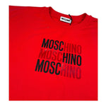 Moschino Abito Mezza Manica Tinta Unita con Stampa per Bambina HDV0HT ROSSO MOSCHINO 