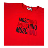 Moschino Abito Mezza Manica Tinta Unita con Stampa per Bambina HDV0HT ROSSO MOSCHINO 