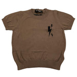NEIL BARRETT t-shirt gircollo tinta unita in maglia Marrone per Bambino 033612 MARRNE NEIL BARRETT 