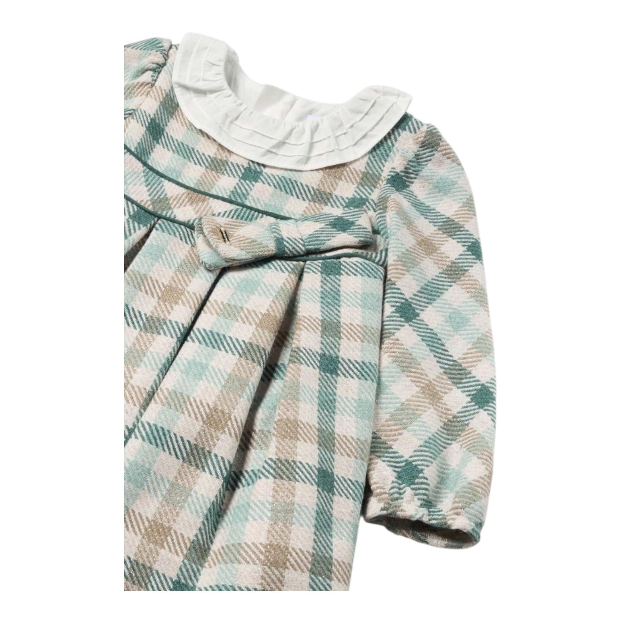 MAYORAL abito tinta unita con fantasia e colletto Bianco/verde per Neonata 2903X BIANCO/VERDE MAYORAL 