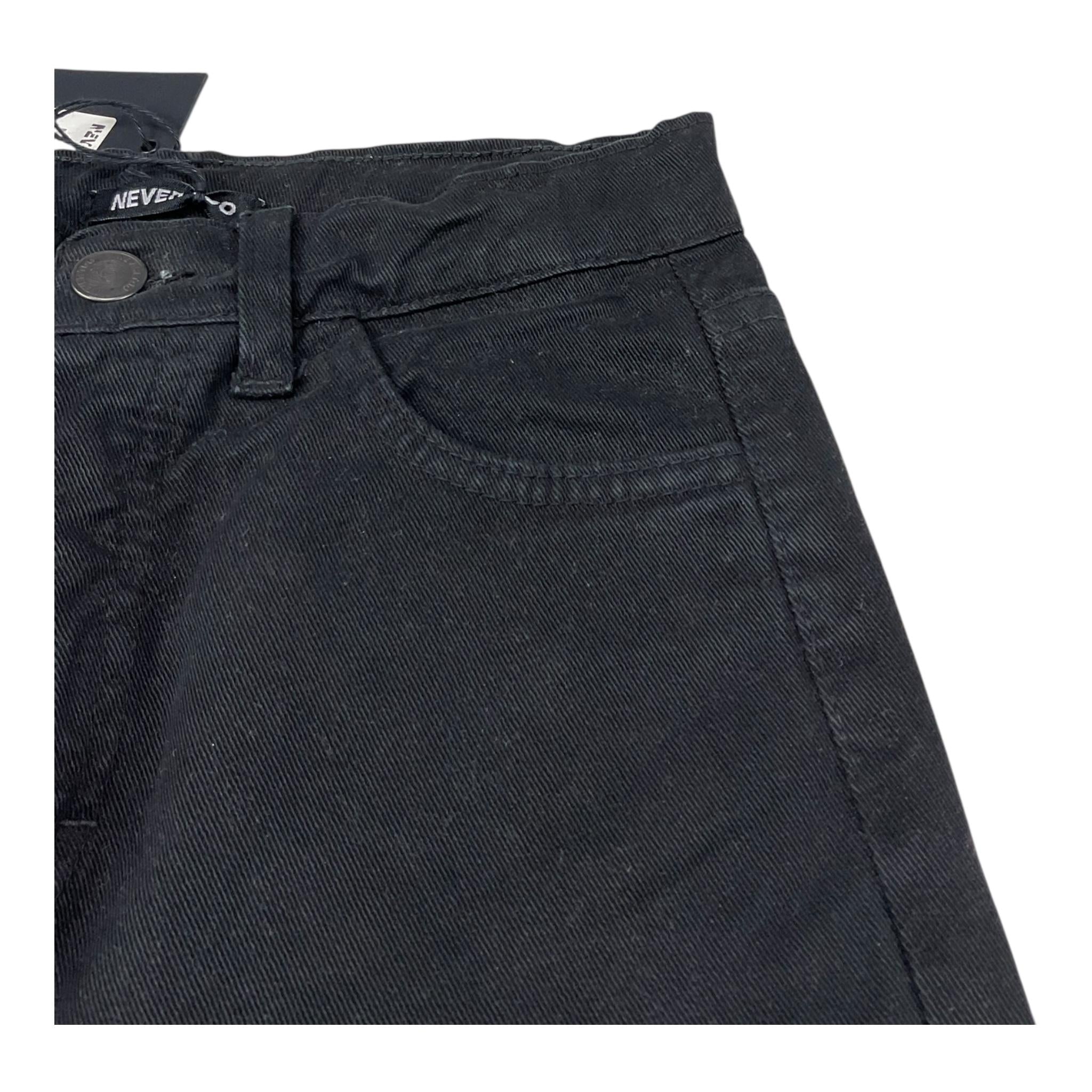 Never Too Jeans Tinta Unita con Girovita Regolabile per Bambino NT1396B NERO NEVER TOO 
