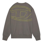 Diesel Felpa Chiusa Girocollo Tinta Unita con Logo per Bambino J02274X VERDE DIESEL 