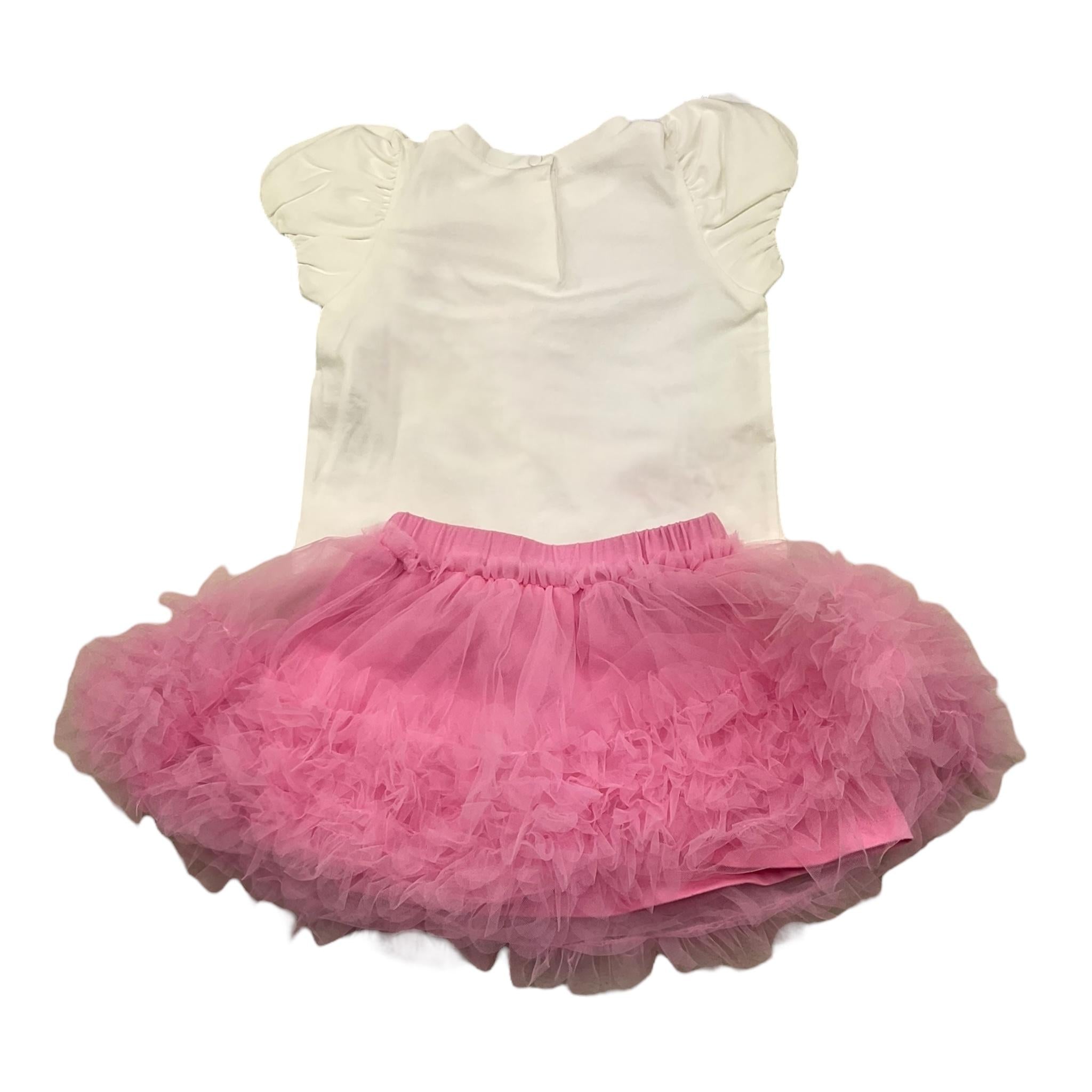 Liu Jo Completo 2 Pezzi T-Shirt-Gonna per Neonata HA5033 BIANCO/ROSA LIU JO 