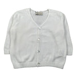 J.O. Milano Cardigan Tinta Unita Scollo A V per Neonato 573Z2 BIANCO J.O. MILANO 
