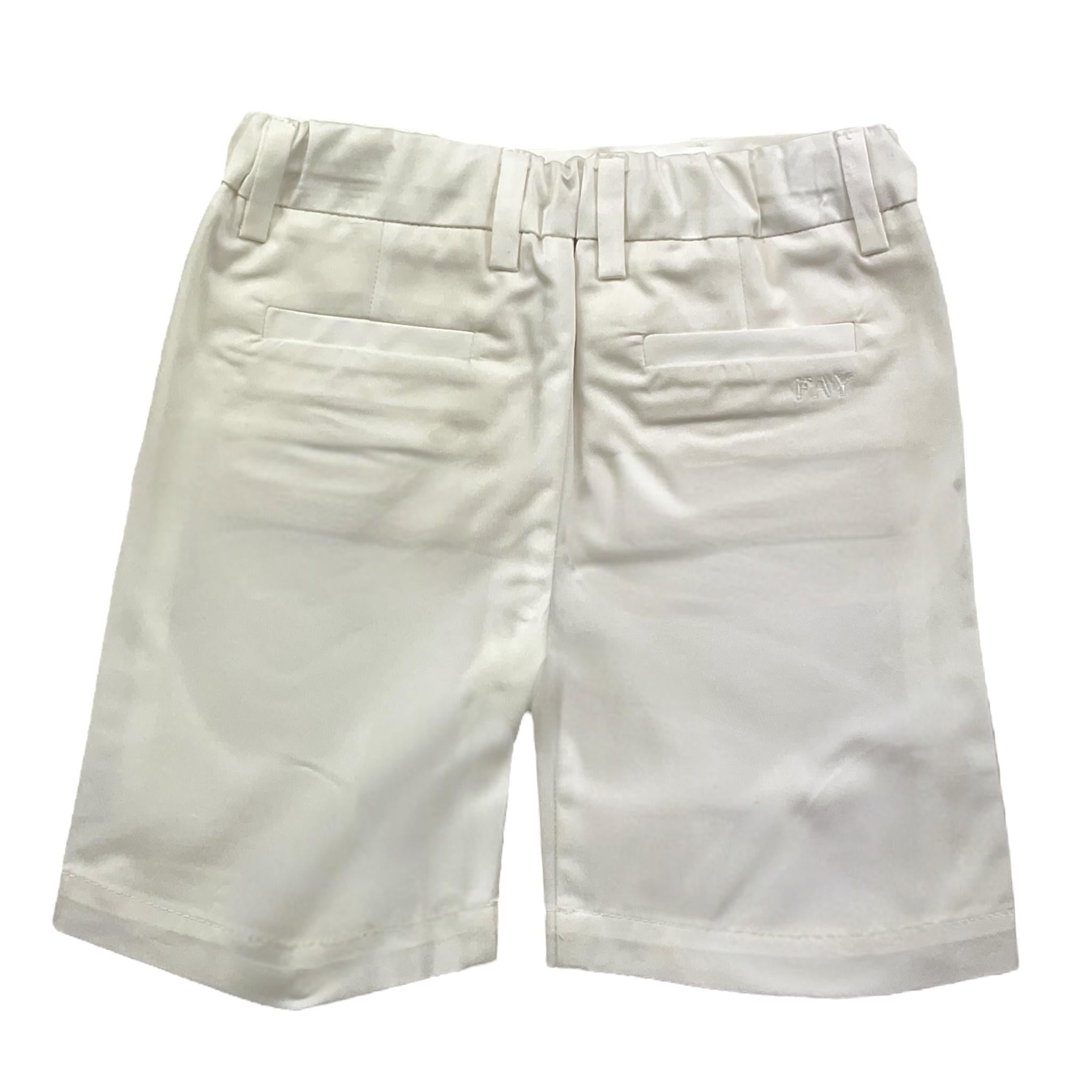 Fay Bermuda Tinta Unita con Girovita Regolabile per Neonato FU6559 BIANCO FAY 