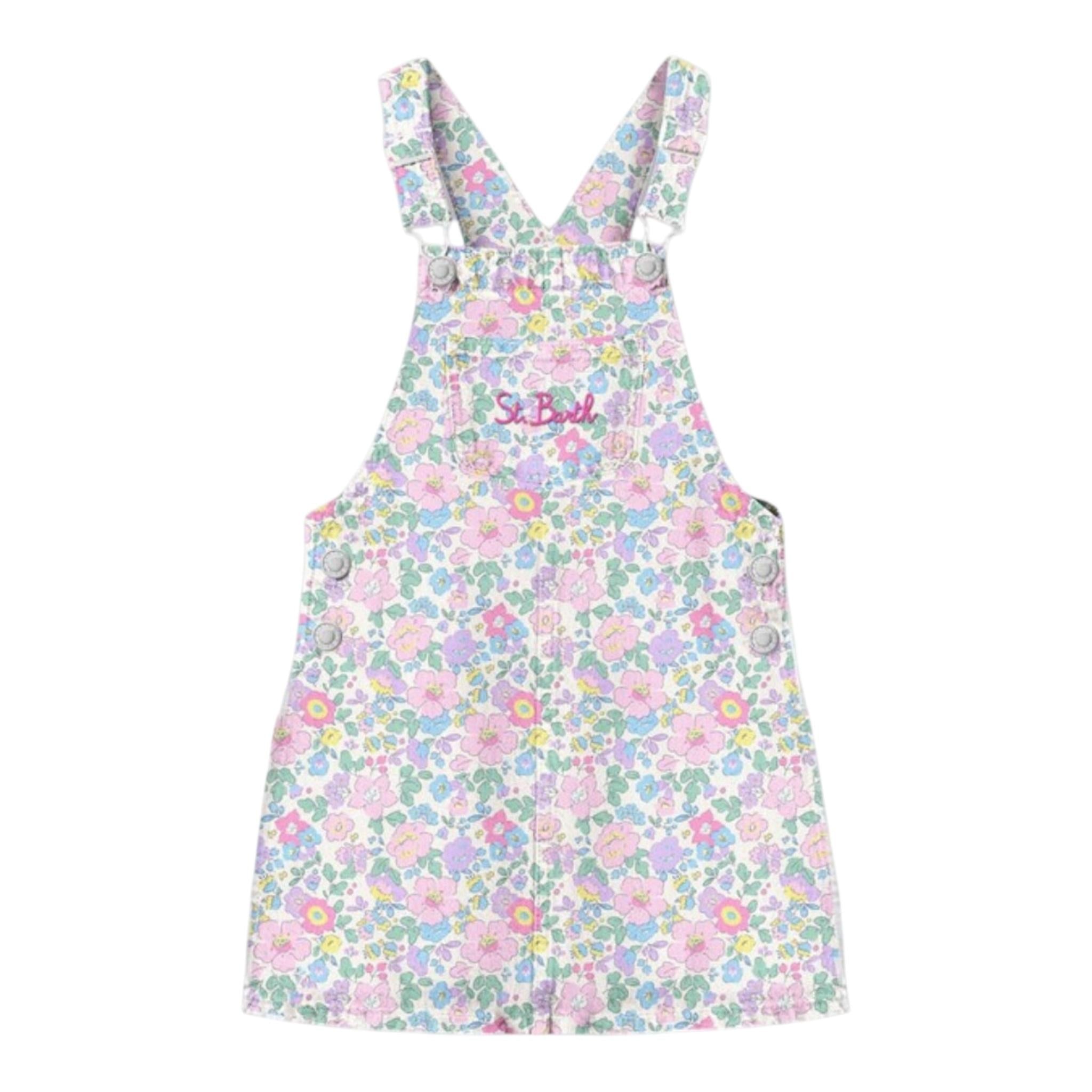 Saint Barth Salopette Fantasia Floreale per Bambina TECLAJR PANNA SAINT BARTH 