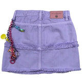 John Richmond Gonna In Denim Tinta Unita con Applicazioni per Bambina RGP26143GO LILLA JOHN RICHMOND 