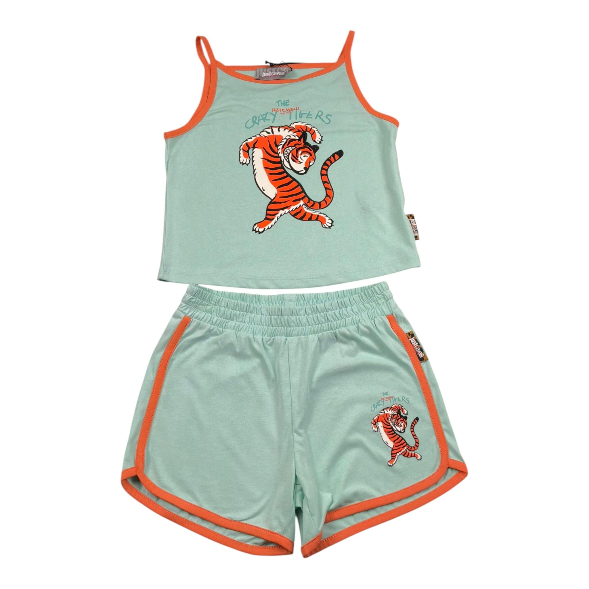 Just Cavalli Completo 2 Pezzi Canotta-Shorts per Bambina JGP26102CJ VERDE ACQUA JUST CAVALLI 