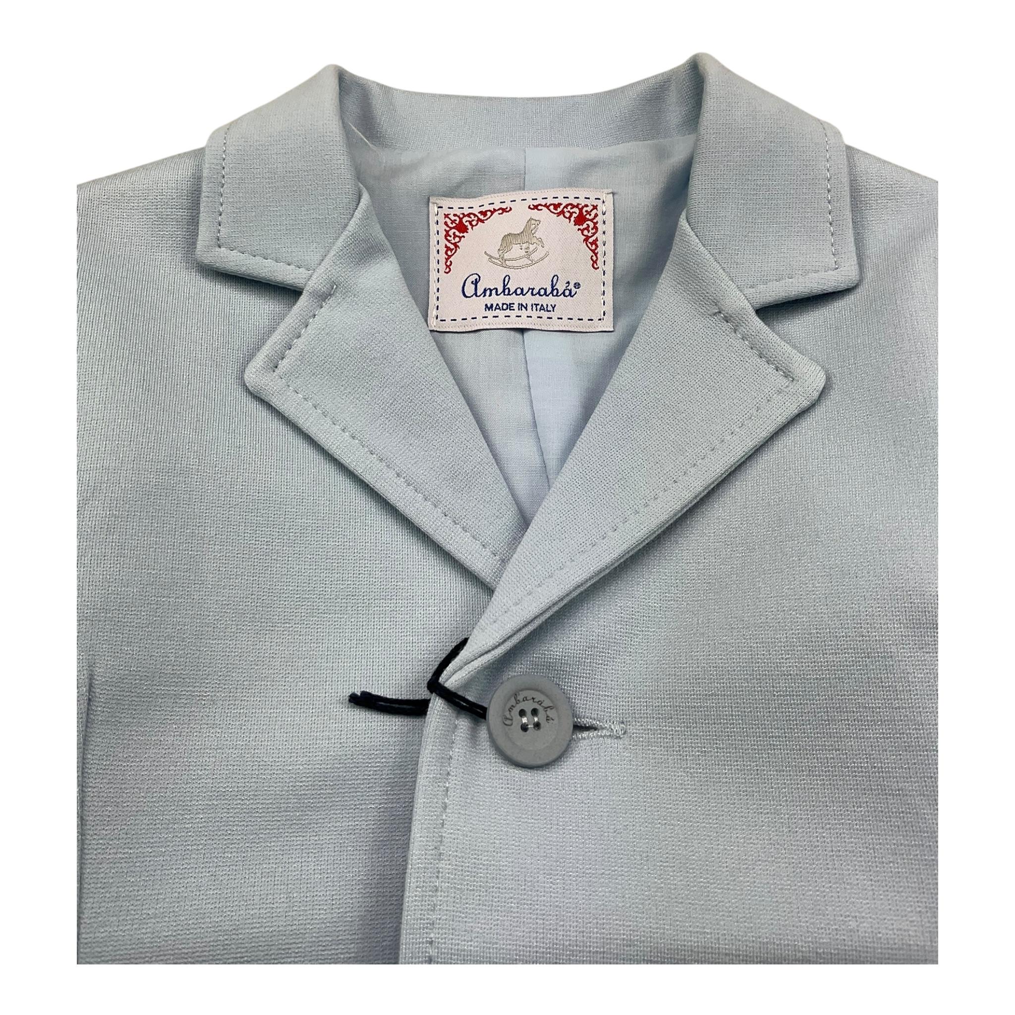 Ambaraba Giacca Tinta Unita con Papillon per Neonato FM36199 AZZURRO AMBARABA 