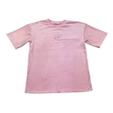 Juicy Couture T-Shirt In Velluto Tinta Unita per Bambina JBX6618 ROSA JUICY COUTURE 