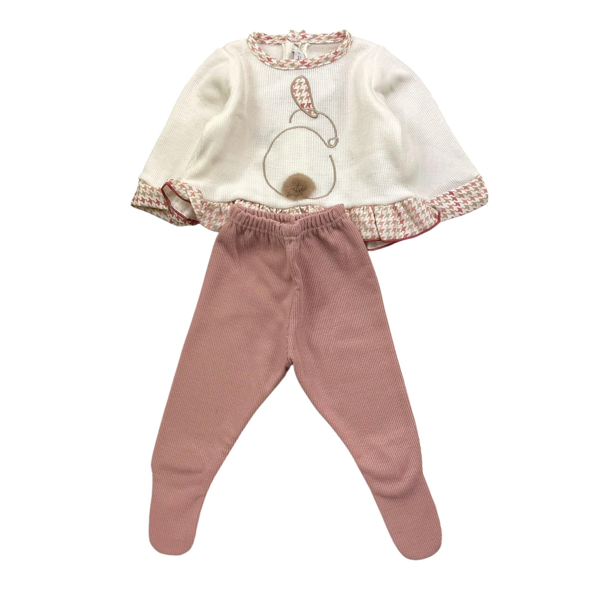 CALAMARO completo 2pz maglia-ghettina bicolore Bianco per Neonata 11024 BIANCO CALAMARO 