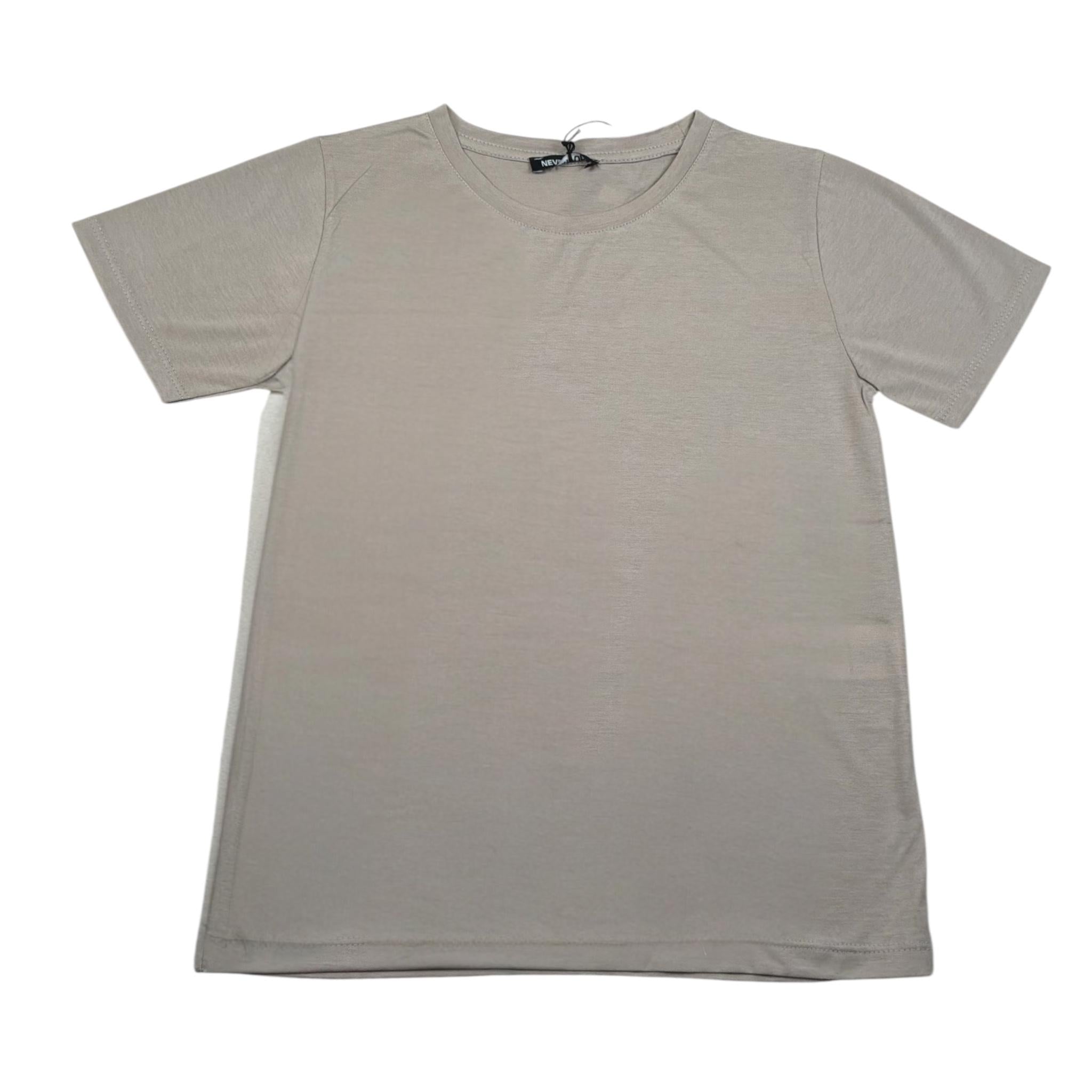 Never Too T-Shirt Girocollo tinta unita Sabbia per Bambino NT2295R SABBIA NEVER TOO 