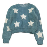 LU LU BY MISS GRANT maglia tinta unita con stampa stelle Azzurro per Bambina LL3153X AZZURRO LU LU BY MISS GRANT 