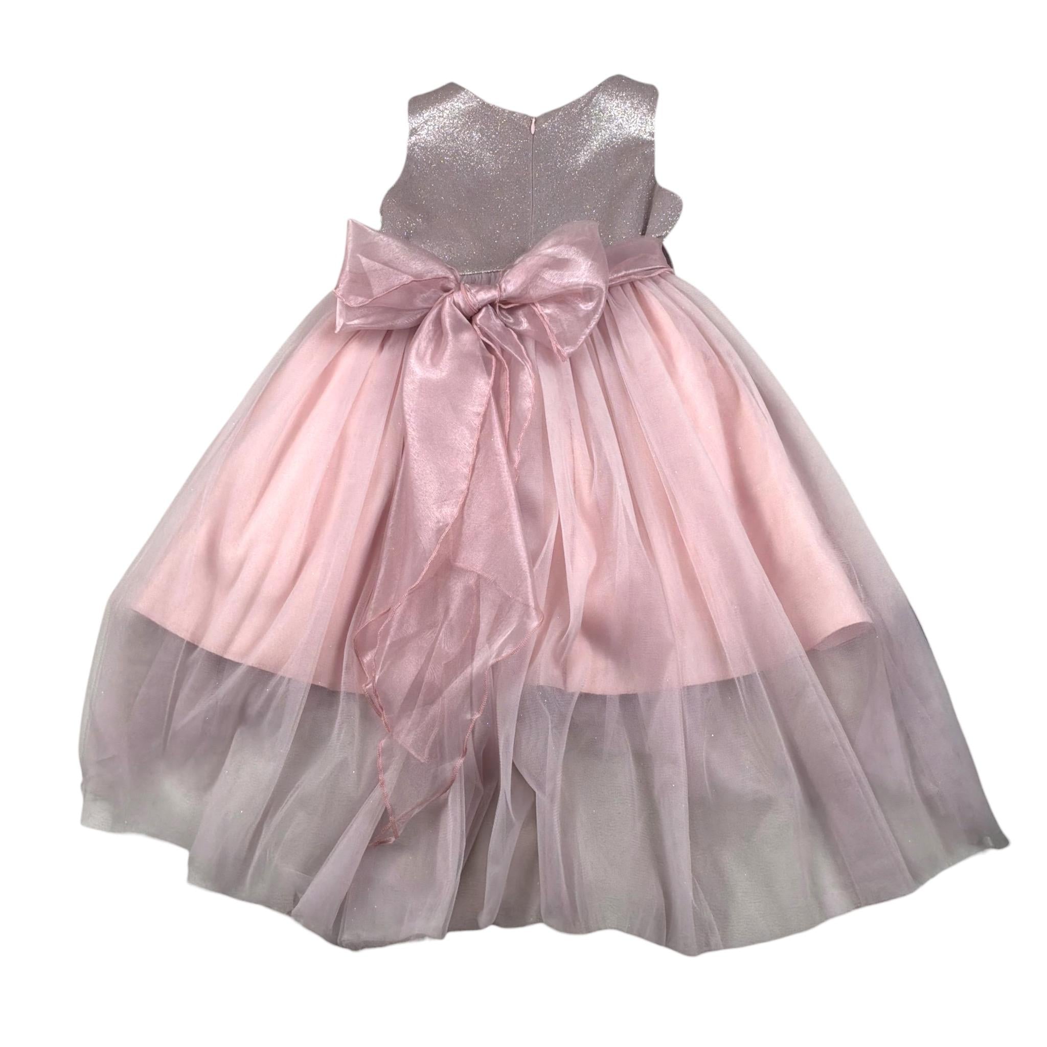 Bella Brilli Abito Cerimonia Giromanica tinta unita Rosa per Bambina BB702365 ROSA BELLA BRILLI 