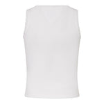 Tommy Hilfiger Canotta Tinta Unita con Ricami per Bambina KG0KG08588 BIANCO TOMMY HILFIGER 