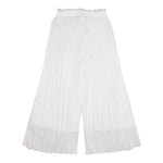 Monnalisa Pantalone Tinta Unita con Elastico In Vita per Bambina 79E400 BIANCO MONNALISA 