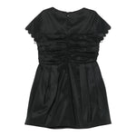 Elisabetta Franchi Abito Mezza Manica Tinta Unita con Fiocco per Bambina EFAB585 NERO ELISABETTA FRANCHI 