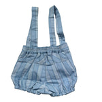 Manuel & Frank Salopette Tinta Unita con Fantasia A Righe per Neonato MF2193I AZZURRO MANUEL & FRANK 