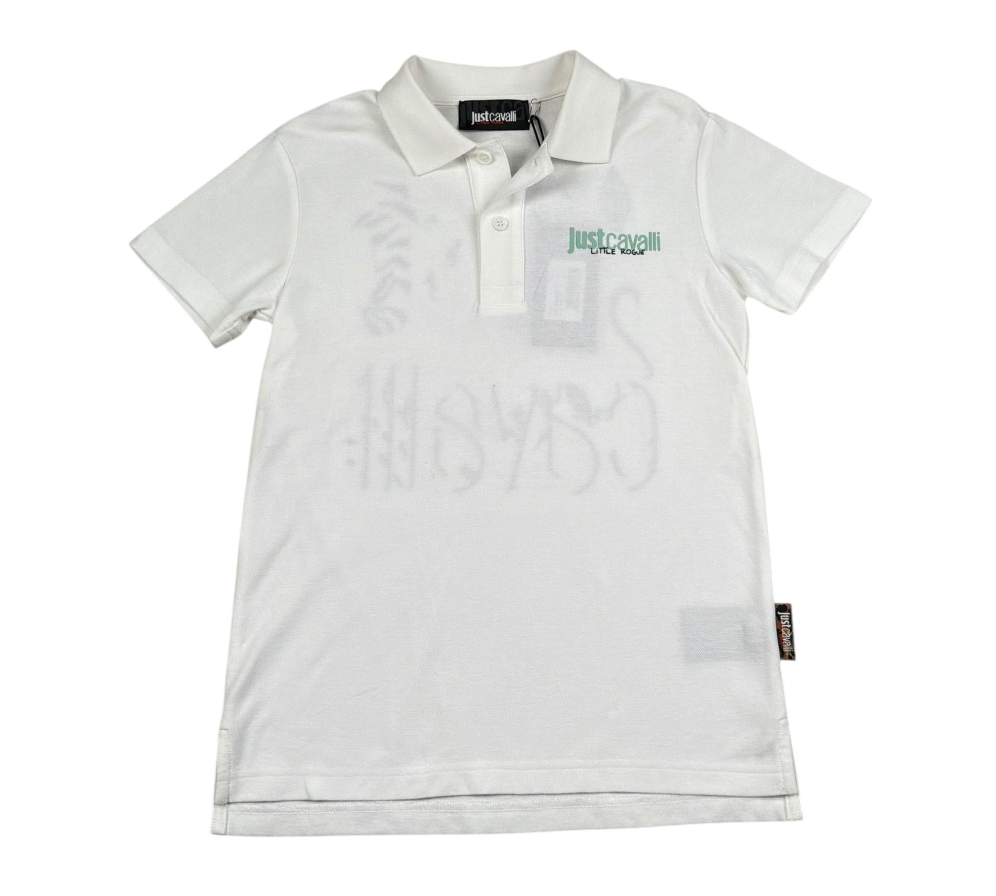 Just Cavalli Polo Mezza Manica Tinta Unita con Logo per Bambino JBP26069PO BIANCO JUST CAVALLI 