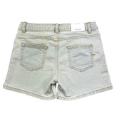 Vicolo Short In Denim Tinta Unita Con Girovita Regolabile Azzurro Per Bambina