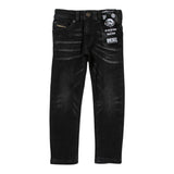 Diesel Jeans Tinta Unita con Girovita Regolabile per Bambino 00J3RN NERO DIESEL 