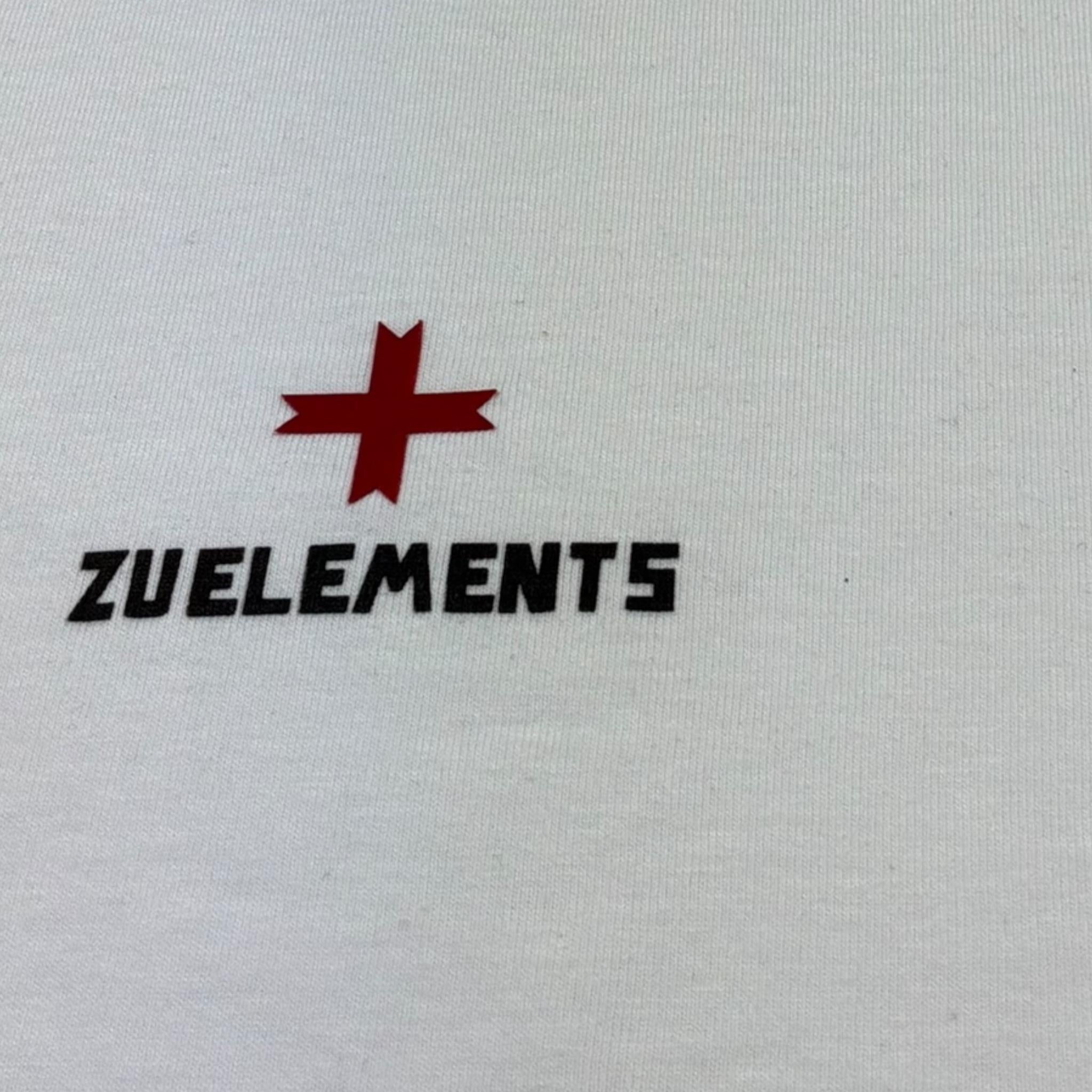 Zu+Elements T-Shirt Girocollo Tinta Unita con Stampa per Bambino ZU1608 BIANCO ZU+ELEMENTS 
