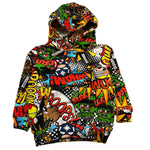 MOUSSE felpa chiusa con cappuccio stampa fantasia Multicolor per Neonato HFKH371 MULTICOLOR MOUSSE 