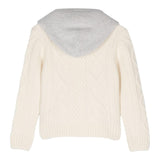 ELEVENTY maglia modello felpa tinta unita con cappuccio in contrasto Panna per Bambina EV9P70X PANNA ELEVENTY 