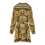 Versace Abito Tinta Unita Con Stampa Modello Camicia Nero Per Bambina