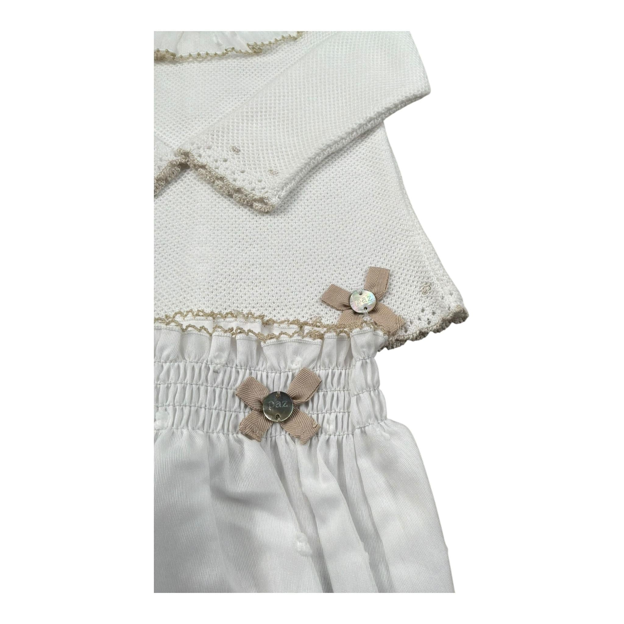 Paz Rodriguez Completo 2 Pezzi Maglia-Culotte Tinta Unita per Neonata 003122709 BIANCO PAZ RODRIGUEZ 