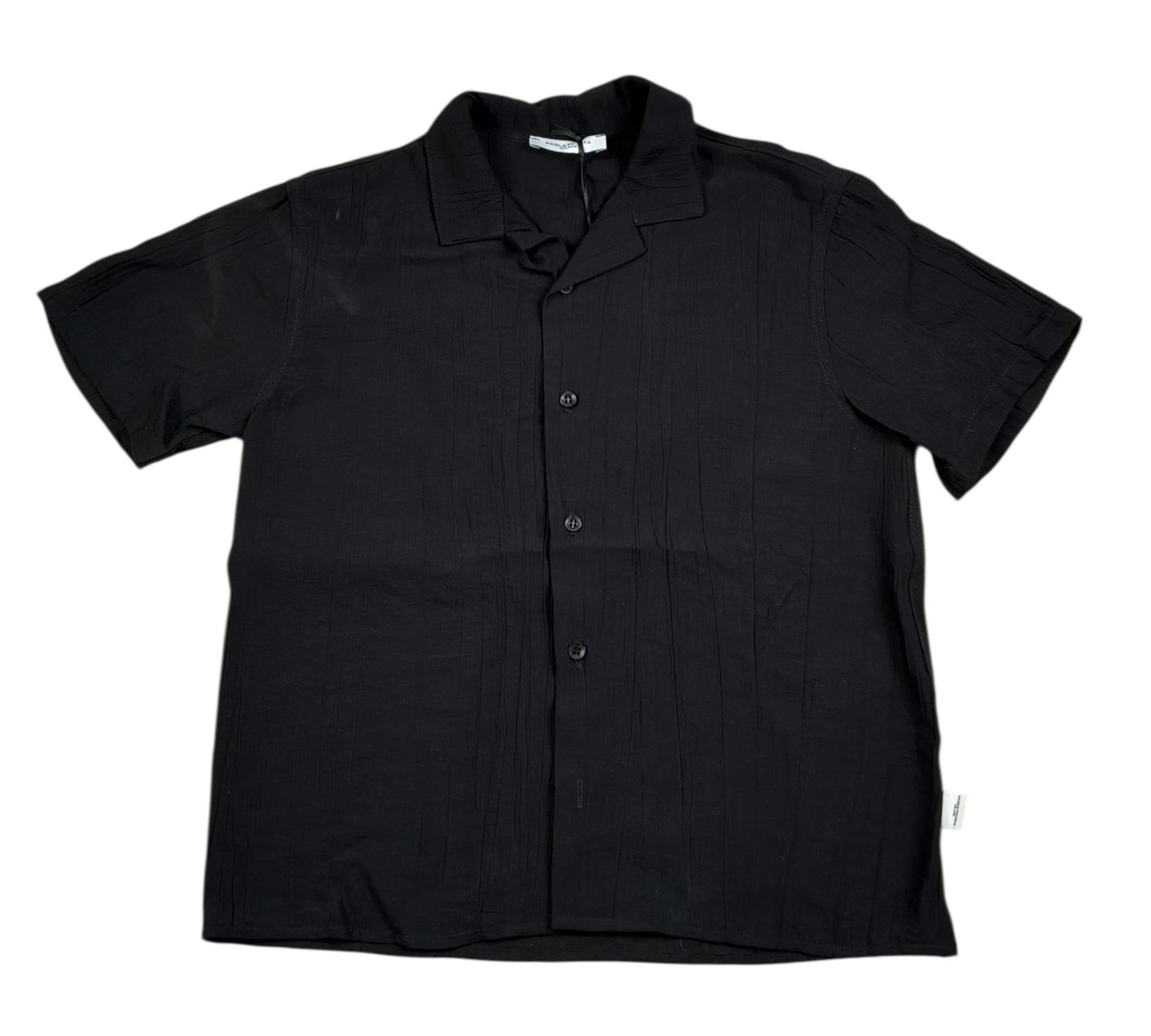 Paolo Pecora Camicia Mezza Manica Tinta Unita per Bambino PP4357 NERO PAOLO PECORA 