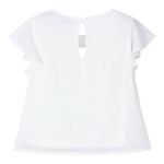 Mayoral Camicia Mezza Manica Tinta Unita per Bambina 3182 BIANCO MAYORAL 