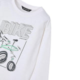 Mayoral Shirt Girocollo Tinta Unita con Stampa per Bambino 3051 BIANCO MAYORAL 